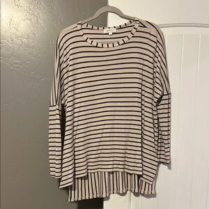 Crown & Ivy Striped Long Sleeve Top